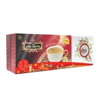 Combo Cảm Hứng 4 - 2 Cà Phê Hòa Tan 3in1 KING COFFEE- Hộp 20 gói x 16g + 1 Ly Sứ KING COFFEE - Hộp nhựa