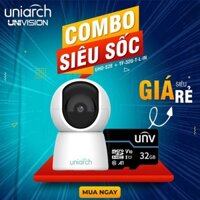 Combo Camera IP Wifi Uniarch Uho-S2E 2MP + Thẻ nhớ 32GB