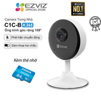 Combo Camera Wi-fi Trong Nhà EZVIZ C1C-B 2MP Kèm Thẻ Nhớ  32GB64G - Hàng Chính Hãng - Camera Kèm thẻ 64G