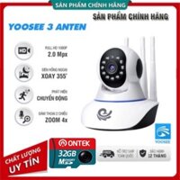 Combo camera wifi 3 ăng ten YOOSEE  kèm thẻ nhớ 32gb xịn