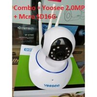 COMBO CAMERA WIFI YOOSEE 2.0MP (1080) + THẺ NHỚ MICRO SD16G