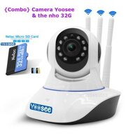 Combo Camera Yoosee 3 râu + Thẻ nhớ hãng 32G netac