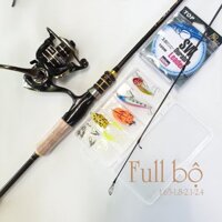 Combo cần câu cá lure đứng MSX + máy kim loại AC4000 tặng dây câu lure + hộp mồi lure (BCM12)
