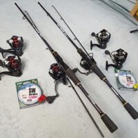 Combo Cần Câu Cá Lure shymano Ceres + máy AC 3000 Kèm Nhái Hơi Và Khoá Link Fish Đi Câu Bắt Cá Fishing