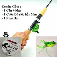 Combo Cần Câu Lure, Câu Tôm, Cần câu máy Siêu Ngắn (Bao Gồm Cả Máy ), Câu Lure, Lăng Xê, Câu ngâm Rút Gọn chỉ 31cm