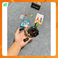 Combo Cần câu Lure Ceres Máy Ngang  FR200 tặng Dầu tra máy & nhái hơi Cá sắt & dây Pe x8