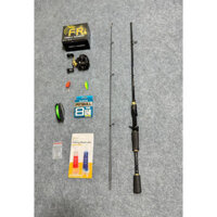 Combo Cần câu Lure Ceres Máy Ngang  FR200 tặng Dầu tra máy & nhái hơi Cá sắt & dây Pe x8 kibsgzcvnn