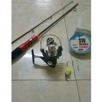 Combo cần câu lure Dyawa, máy kim loại CL3000 và phụ kiện