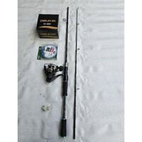 combo Cần câu lure Rainbom xanh máy đứng 1.65m - 1.8m - 2.1m - 2.4m .máy đứng ac2000 tặng kèn 1 cuận dây 1 con mồi