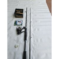 combo Cần câu lure Rainbom xanh máy đứng 1.65m - 1.8m - 2.1m - 2.4m .máy đứng ac2000 tặng kèn 1 cuận dây 1 con mồi