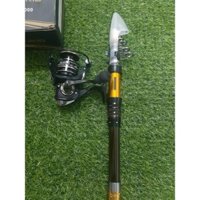 Combo Cần Câu Rút Daiwa Bỏ Cốp Thu Gọn 40cm+ Máy Kim Loại Deukio Ac siêu Tiện Lợi Đi Du Lịch,Dã Ngoại,Bỏ Cốp Xe