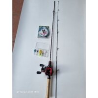 combo Cần câu ul may ngang 1m5 1m68 1m8 1m98 tặng phụ kiện như hinh Câu Cá