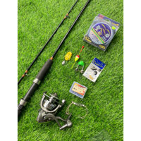 Combo cần shimano 2 khúc đặc tải cá 15-20kg, tặngg kèm phụ kiện như hình