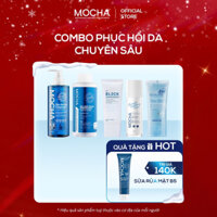 Combo Cao Cấp Phục Hồi Da Chuyên Sâu: Tẩy trang, Sữa rửa mặt, Kem chống nắng, Mask Gel Lạnh, Kem dưỡng trắng da