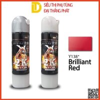 Combo Cao Cấp sơn Samurai, sơn xịt xe máy Y138* MÀU ĐỎ CANDY (Lót 2K04, Nền 3/124, Màu Y138*, Phủ 2K01)