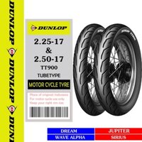 COMBO CẶP LỐP VỎ XE MÁY FUTURE HÃNG DUNLOP SIZE 2.25-17 VÀ 2.50-17 TT900