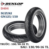 Combo Cặp Lốp Vỏ Xe Máy Gn150 Chính Hãng Dunlop Size 100 90 - 18 Và 130 90 16 D404