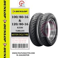 Combo Cặp Lốp Vỏ Xe Máy Honda SH 300 Chính Hãng Dunlop Size 100 80 - 16 Và 120 80 - 16 K330