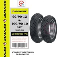 Combo Cặp Lốp Vỏ Xe Máy Honda Lead Chính Hãng Dunlop Size 90 90 - 12 Và 100 90 - 10 D307