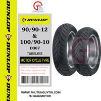 COMBO CẶP LỐP VỎ XE MÁY LEAD HÃNG DUNLOP SIZE 90.90-12 VÀ 100.90-10 D307