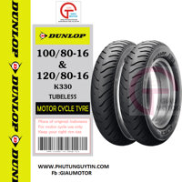 COMBO CẶP LỐP VỎ XE MÁY SH 150 ABS HÃNG DUNLOP SIZE 100.80-16 VÀ 120.80-16 K330