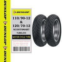 COMBO CẶP LỐP VỎ XE MÁY VESPA SPRINT HÃNG DUNLOP SIZE 110.90-12 VÀ 120.70-12 SCOOT SMART