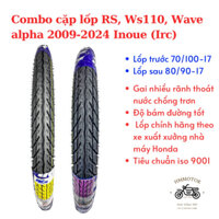 Combo cặp lốp (vỏ) xe wave rs, ws110, alpha 2007-2023 chính hãng Irc