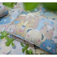 Combo cặp vỏ gối nằm và gối ôm cho bé Tencel 60s Gấu kem