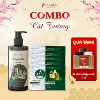 Combo Cát Tường Pơ Lang, Trà Gôi Đầu Thảo Dược và 10 Bộ Mặt Nạ Bơ Tươi Tái Tạo Da, Cấp Ẩm, Dưỡng Sáng Làn Da