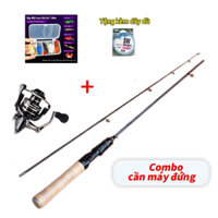Combo Câu Lure Giá Siêu Rẻ, Cần UL RYOBI Cán Gỗ Khoen Chống Xoắn Siêu Khoẻ, Combo Cần Câu Lure Giá Rẻ
