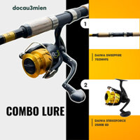 Combo Câu Lure máy đứng giá rẻ, Cần lure Daiwa Sweepfire + Máy câu đứng Daiwa StrikeForce Chính Hãng