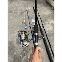 Combo câu ngâm, lanxe cần Daiwa 576MW + máy Ar