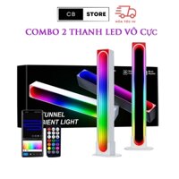 Combo Cây Đèn Led Vô Cực Để Bàn,Để Ô Tô,Nháy Theo Nhạc Trang Trí PC Decor Cực Đẹp,Có APP,Cao 25cm