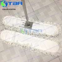 Combo cây lau bụi công nghiệp bản 90cm sợi cotton màu trắng cao cấp thấm hút bụi khô và ướt