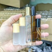 Combo chai lọ đựng tinh dầu thủy tinh cao cấp dạng bi lăn dung tích 5ml, 10ml