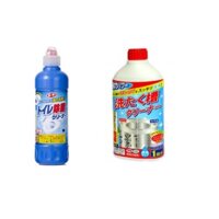 Combo Chai nước tẩy toilet 500ml và Chai nước thông tắc đường ống 500g