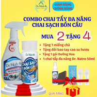 Combo chai Tẩy Đa Năng Dr Natro 500ml & Chai Sạch Bồn Cầu 300ml [MUA 2 TẶNG 4]