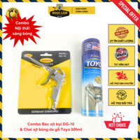 Combo chai TOYO xịt bóng đồ da, gỗ, nhựa và béc xịt bụi hơi khí nén DG-10 - Làm Sạch hiệu quả