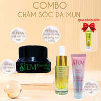 COMBO CHĂM SÓC DA MỤN : KEM MỤN RAU MÁ + KEM DƯỠNG PEPTIDE + SERUM MELASMA OIL