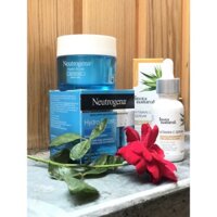 COMBO CHĂM SÓC DA siêu hiệu quả Insta Natural Vitamin C Serum và kem dưỡng ẩm Neutrogena Hydro Boost Water Gel