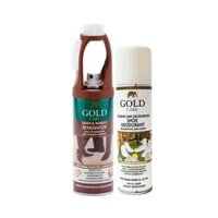 Combo Chăm Sóc Giày Da Lộn GoldCare Gồm Bình Xịt Dưỡng GC3001 250ML và Bình Xịt Khử Mùi Giày, Da GC3003 - Nâu