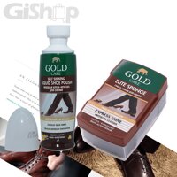 COMBO CHĂM SÓC GIÀY DA THUỘC GỒM XI NƯỚC ĐÁNH GIÀY GOLDCARE GC2001 VÀ XI MÚT ĐÁNH BÓNG DA GIÀY GC4003