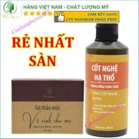 Combo Chăm sóc Mẹ, khử mùi vùng kín và dưỡng trắng da body Wonmom (1 Hộp thảo mộc xông vùng kín + 1 Cốt nghệ hạ thổ)