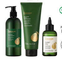 Combo chăm sóc tóc bưởi Cocoon: dầu gội, dầu xả và xịt dưỡng tóc bưởi pomelo
