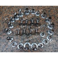 Combo Chân đỡ ống Inox, bát đỡ ống Inox loại dày cao cấp nhất, bát đỡ thanh Inox lắp rèm