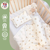 Combo Chăn Gối Joonee Cho Bé Sơ Sinh Ngủ Ngon Gối Lõm Và Chăn Xô Muslin Gối Ôm Trần Bông Nuoicon