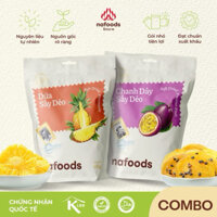 Combo Chanh leo sấy dẻo [100g] & Dứa sấy dẻo [100g] - Trái cây sấy dẻo Nafoods