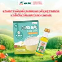 Combo cháo ăn dặm nguyên hạt Mabu (400g), dầu ăn dặm PRO Sachi (100ml)