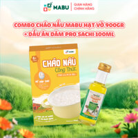Combo cháo hạt vỡ Mabu (900g ) và dầu ăn dặm Omega369 PRO Sachi