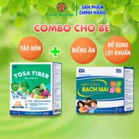 Combo Chất xơ hòa tan Men sống bạch mai cho bé Táo bón bổ sung chất sơ inulin nhuận tràng tiêu hóa